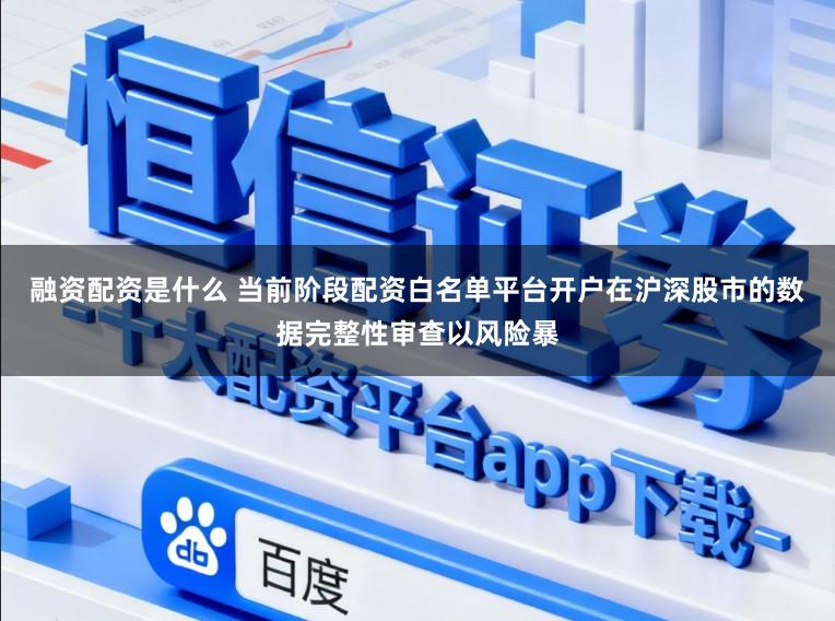 融资配资是什么 当前阶段配资白名单平台开户在沪深股市的数据完整性审查以风险暴